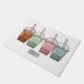 Afbeelding van de cartoon van bubbelthee deurmat (Schuin)