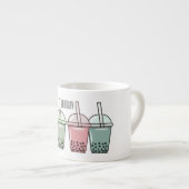 Afbeelding van de cartoon van bubbelthee espresso kop (Voorkant rechts)
