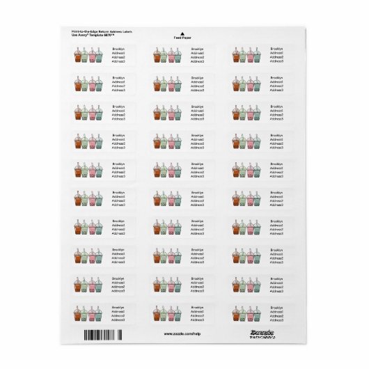 Afbeelding van de cartoon van bubbelthee etiket (Full Sheet)