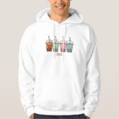 Afbeelding van de cartoon van bubbelthee hoodie (Voorkant)
