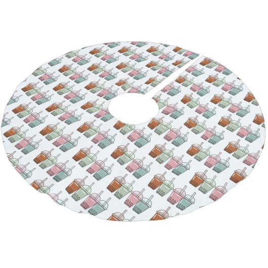 Afbeelding van de cartoon van bubbelthee kerstboom rok (Gekanteld)