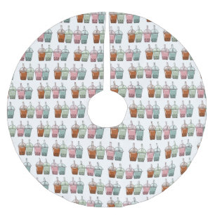 Afbeelding van de cartoon van bubbelthee kerstboom rok