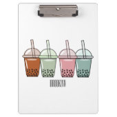 Afbeelding van de cartoon van bubbelthee klembord (Voorkant)