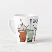 Afbeelding van de cartoon van bubbelthee latte mok (Linkerhoek)