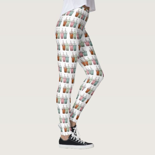 Afbeelding van de cartoon van bubbelthee leggings (Rechts)