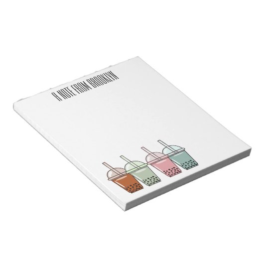 Afbeelding van de cartoon van bubbelthee notitieblok (Schuin)