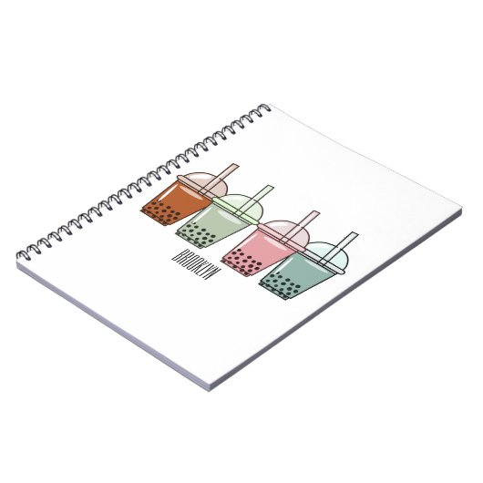 Afbeelding van de cartoon van bubbelthee notitieboek (Linkerzijde)