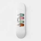 Afbeelding van de cartoon van bubbelthee persoonlijk skateboard (Voorkant)