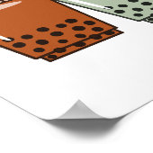 Afbeelding van de cartoon van bubbelthee poster (Hoek)