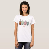 Afbeelding van de cartoon van bubbelthee t-shirt (Voorkant volledig)