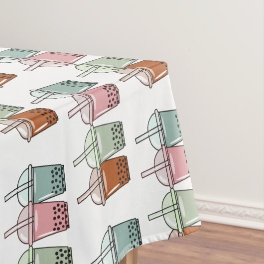 Afbeelding van de cartoon van bubbelthee tafelkleed (Voorbeeld)