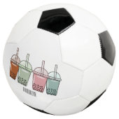 Afbeelding van de cartoon van bubbelthee voetbal (Drie kwart)