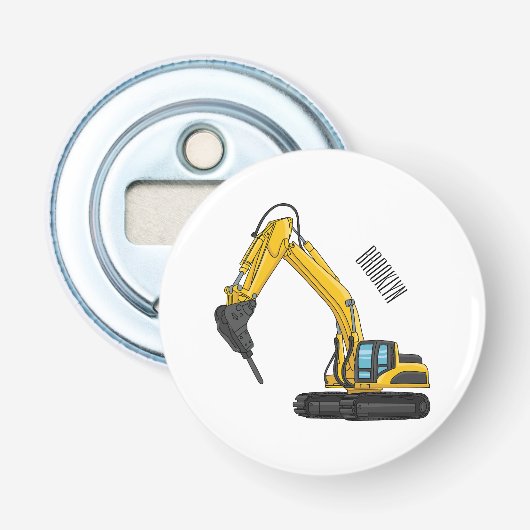 Afbeelding van de cartoon van de breker button flesopener (Voorkant)