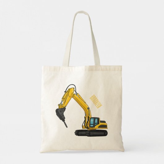 Afbeelding van de cartoon van de breker tote bag (Achterkant)