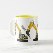 Afbeelding van de cartoon van de breker tweekleurige koffiemok (Voorkant links)