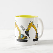 Afbeelding van de cartoon van de breker tweekleurige koffiemok (Voorkant rechts)