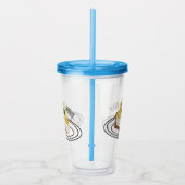 Afbeelding van de cartoon van de citroenkaasmakeri acryl drinkbeker (Rechts)