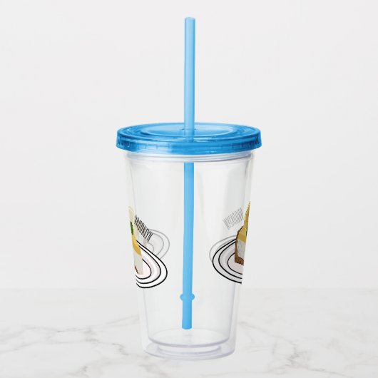 Afbeelding van de cartoon van de citroenkaasmakeri acryl drinkbeker (Rechts)