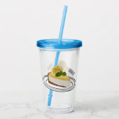 Afbeelding van de cartoon van de citroenkaasmakeri acryl drinkbeker (Achterkant)