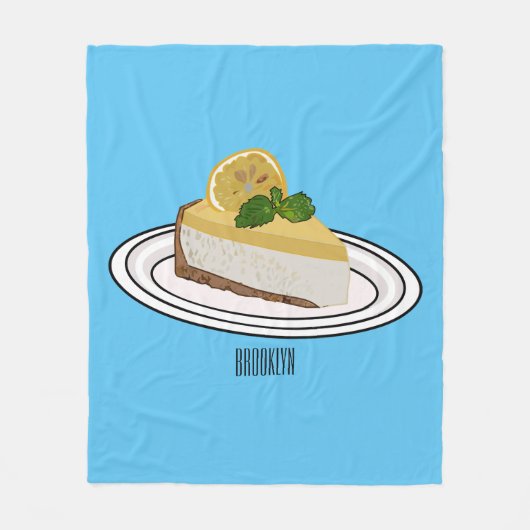 Afbeelding van de cartoon van de citroenkaasmakeri fleece deken (Voorkant)