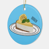 Afbeelding van de cartoon van de citroenkaasmakeri keramisch ornament (Links)