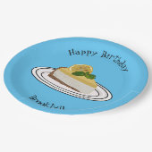 Afbeelding van de cartoon van de citroenkaasmakeri papieren bordje (Gekanteld)