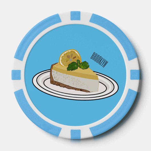 Afbeelding van de cartoon van de citroenkaasmakeri poker chips (Voorkant)