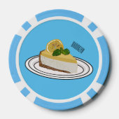 Afbeelding van de cartoon van de citroenkaasmakeri poker chips (Achterkant)