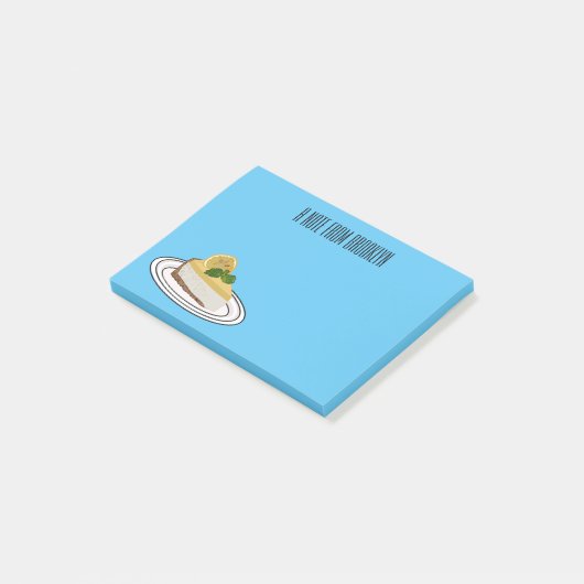 Afbeelding van de cartoon van de citroenkaasmakeri post-it® notes (Schuin)