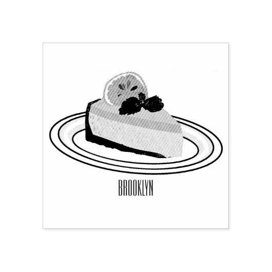 Afbeelding van de cartoon van de citroenkaasmakeri rubberstempel (Afrduk)