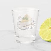 Afbeelding van de cartoon van de citroenkaasmakeri shot glas (Achterkant)