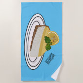 Afbeelding van de cartoon van de citroenkaasmakeri strandlaken (Voorkant)