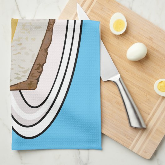 Afbeelding van de cartoon van de citroenkaasmakeri theedoek (Quarter Fold)