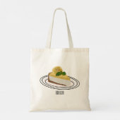 Afbeelding van de cartoon van de citroenkaasmakeri tote bag (Achterkant)