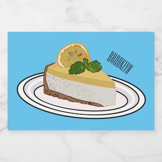 Afbeelding van de cartoon van de citroenkaasmakeri voedselcontainer etiket (Enkel label)