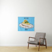 Afbeelding van de cartoon van de citroenkaasmakeri wandkleed (In Situ (horizontaal))
