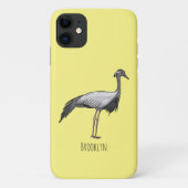 Afbeelding van de cartoon van de demoiselle kraanv Case-Mate iPhone case (Achterkant)