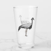 Afbeelding van de cartoon van de demoiselle kraanv glas (Achterkant)