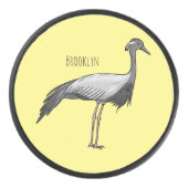 Afbeelding van de cartoon van de demoiselle kraanv hockey puck (Voorkant)