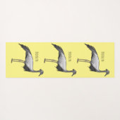 Afbeelding van de cartoon van de demoiselle kraanv yogamat (Achterkant (horizontaal))