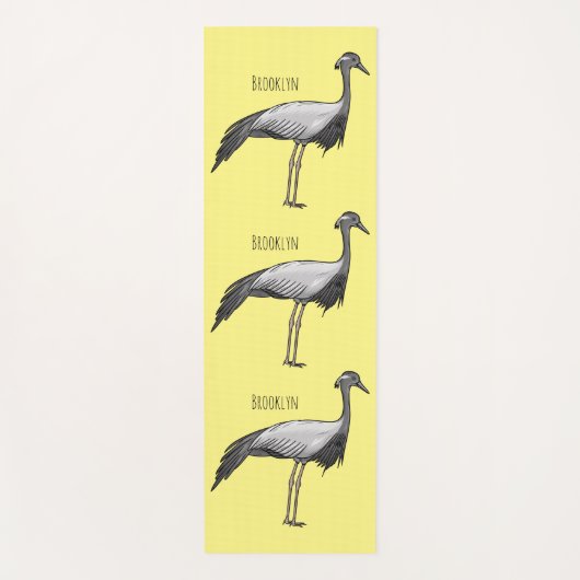 Afbeelding van de cartoon van de demoiselle kraanv yogamat (Voorkant)