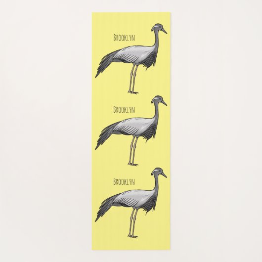 Afbeelding van de cartoon van de demoiselle kraanv yogamat (Achterkant)