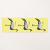 Afbeelding van de cartoon van de demoiselle kraanv yogamat (Voorkant (horizontaal))