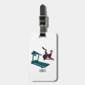 Afbeelding van de cartoon van de draaikolk en de d bagagelabel (Voorkant verticaal)