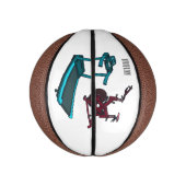 Afbeelding van de cartoon van de draaikolk en de d basketbal (Verticaal)