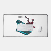 Afbeelding van de cartoon van de draaikolk en de d bureaumat (Keyboard & Muis)