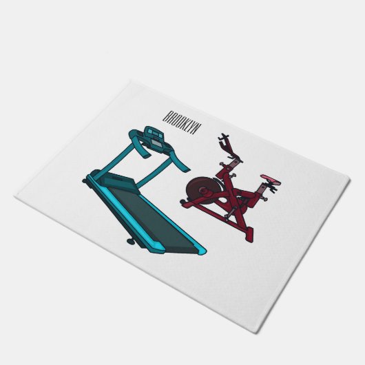 Afbeelding van de cartoon van de draaikolk en de d deurmat (Schuin)