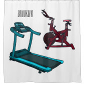 Afbeelding van de cartoon van de draaikolk en de d douchegordijn (Voorkant)