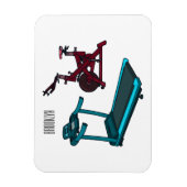 Afbeelding van de cartoon van de draaikolk en de d magneet (Verticaal)