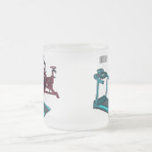 Afbeelding van de cartoon van de draaikolk en de d matglas koffiemok (Center)